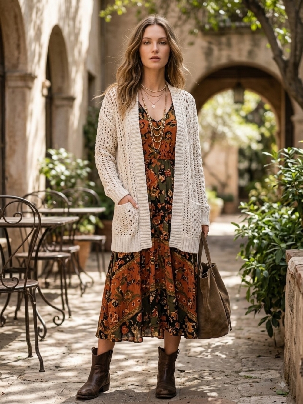 Dex Open Knit Chenille Cardigan Sweater Chunky Crochet Boho Coquettecore - Picture 4 of 13